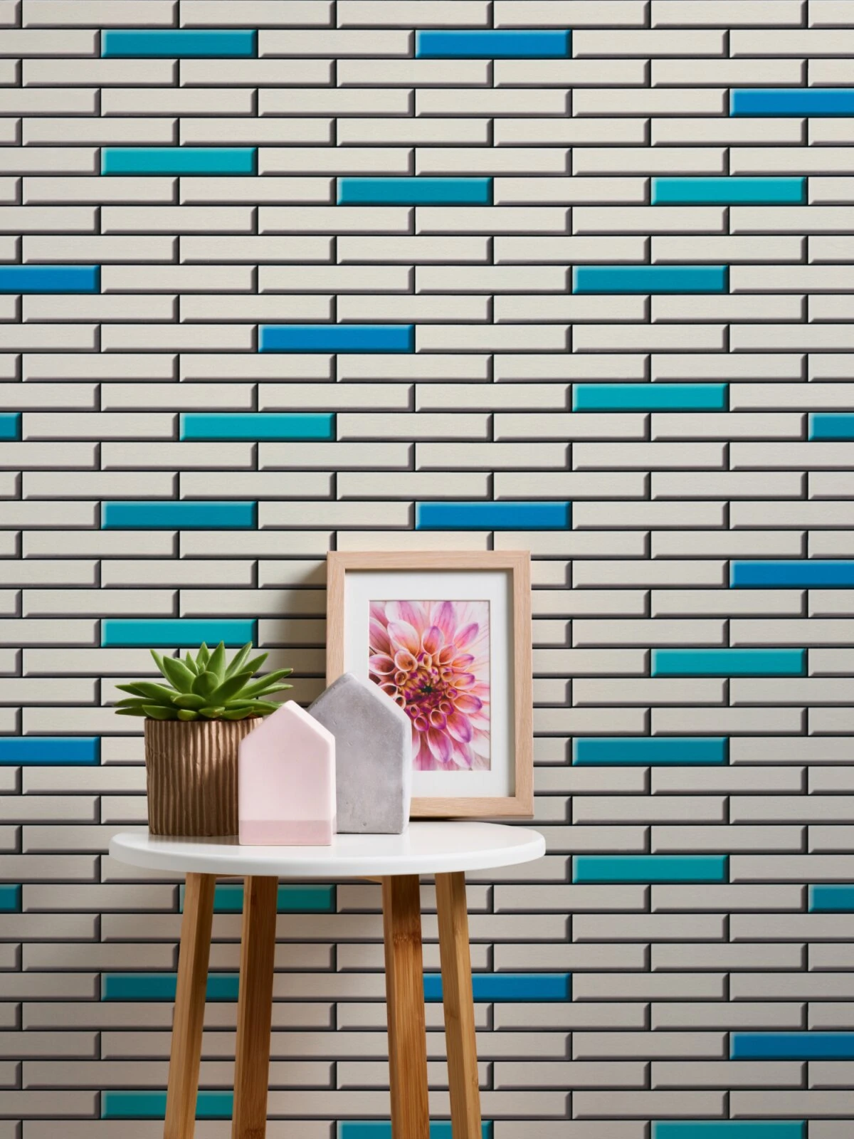 Papiertapete IL DECORO - creme-blau - 10 Meter 2 Papiertapete IL DECORO - creme-blau - 10 Meter – Bild 2