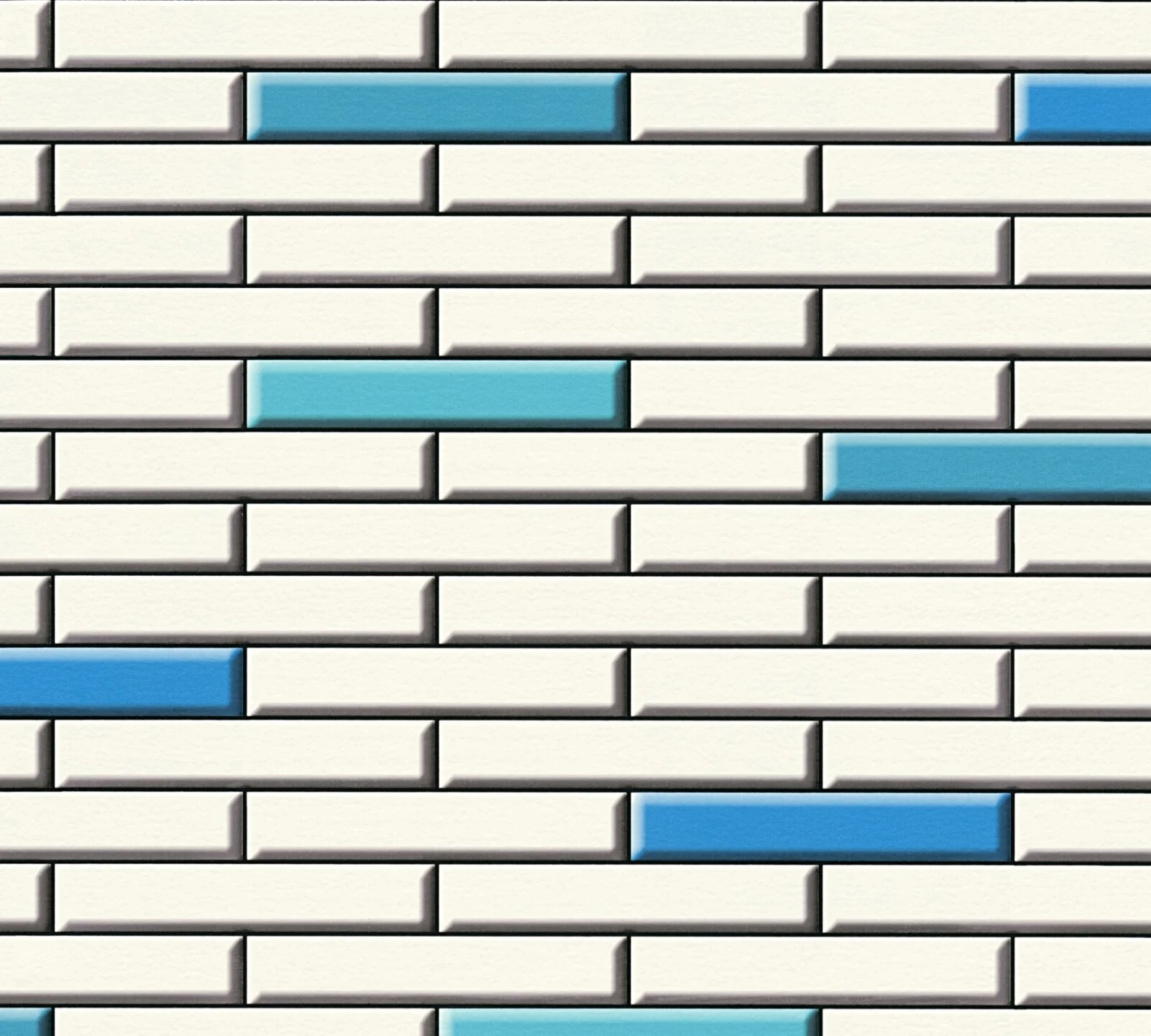 Papiertapete IL DECORO - creme-blau - 10 Meter 1 Papiertapete IL DECORO - creme-blau - 10 Meter