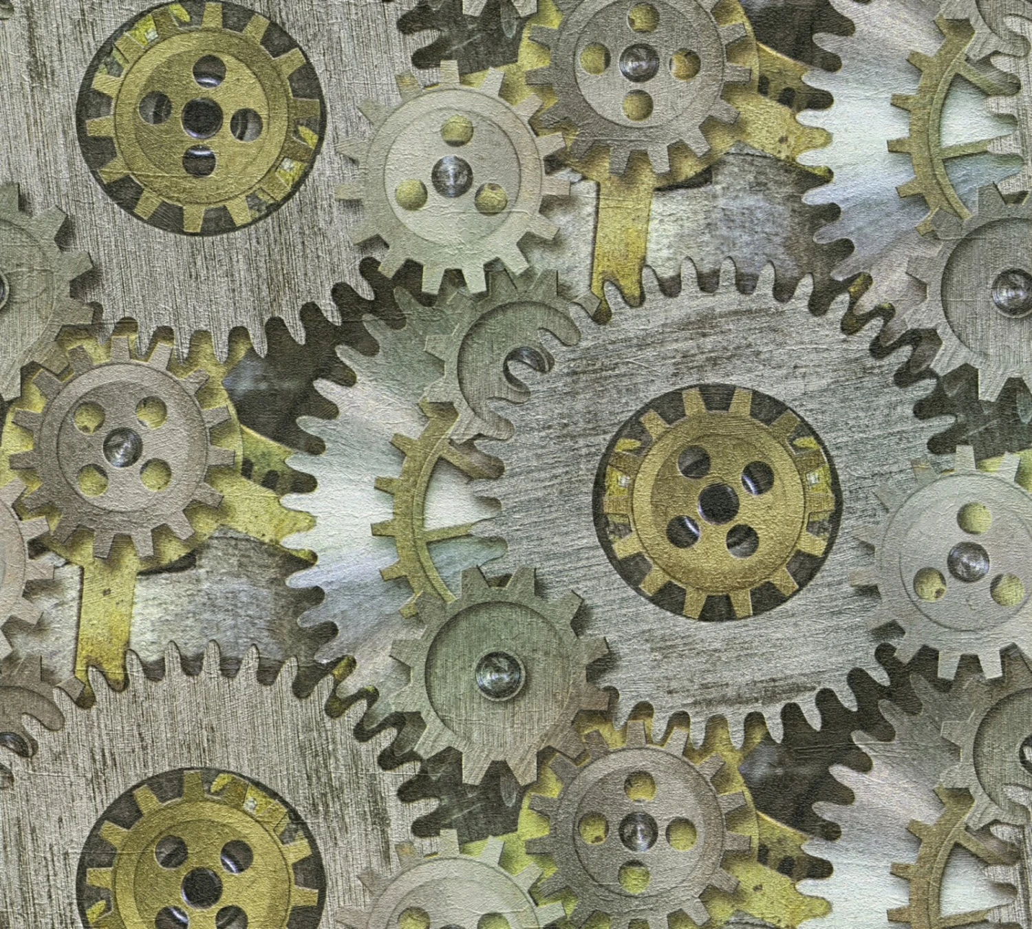 Vliestapete IL DECORO - grau-grün - 10 Meter 1 Vliestapete IL DECORO - grau-grün - 10 Meter