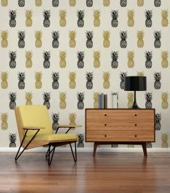 Vliestapete IL DECORO - gold-schwarz - 10 Meter -Baumarkt Verkaufsgeschäft 9004579200 04 1600Wx1600H