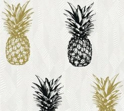 Vliestapete IL DECORO - gold-schwarz - 10 Meter