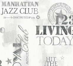 Vliestapete IL DECORO - schwarz-weiß - 10 Meter