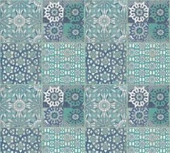 Vliestapete IL DECORO - blau-grün - 10 Meter