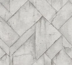 Vliestapete INDUSTRIAL - grau-weiß - 10 Meter