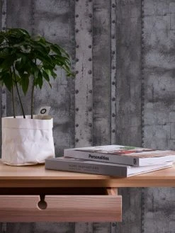 Vliestapete INDUSTRIAL - grau-schwarz - 10 Meter 6 Vliestapete INDUSTRIAL - grau-schwarz - 10 Meter -Baumarkt Verkaufsgeschäft 9004587600 03 1600Wx1600H