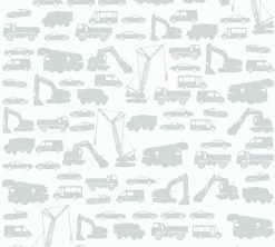 Vliestapete LITTLE STARS - grau - 10 Meter