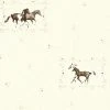 Vliestapete - creme - Pferde - 10 Meter