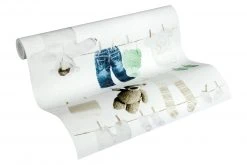 Vliestapete LITTLE STARS - grün-creme - 10 Meter -Baumarkt Verkaufsgeschäft 9004592700 04 1600Wx1600H