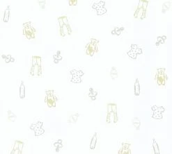 Vliestapete LITTLE STARS - creme-gold - 10 Meter