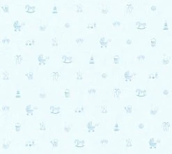 Vliestapete LITTLE STARS - blau - 10 Meter