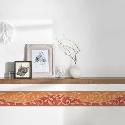 Papier-Borte ONLY BORDERS 10 - orange-rot - 5 Meter -Baumarkt Verkaufsgeschäft 9004607300 04 1600Wx1600H