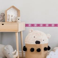 Papier-Borte ONLY BORDERS 10 - rosa-weiß - 5 Meter -Baumarkt Verkaufsgeschäft 9004609700 04 1600Wx1600H