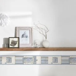 Papier-Borte ONLY BORDERS 10 - blau-gold - 5 Meter -Baumarkt Verkaufsgeschäft 9004610400 04 1600Wx1600H