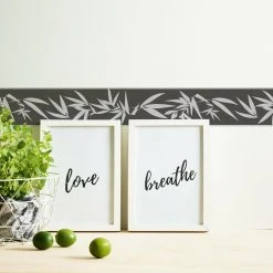 Vlies-Borte ONLY BORDERS 10 - schwarz-silber - 13 cm -Baumarkt Verkaufsgeschäft 9004610500 04 1600Wx1600H