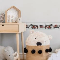 Vlies-Borte LITTLE STARS - rot-schwarz - 13 cm -Baumarkt Verkaufsgeschäft 9004611900 04 1600Wx1600H