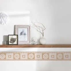 Papier-Borte ONLY BORDERS 10 - beige-rot - 5 Meter -Baumarkt Verkaufsgeschäft 9004617800 04 1600Wx1600H