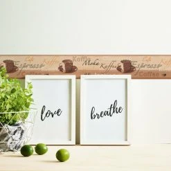 Papier-Borte ONLY BORDERS 10 - braun-gelb - 5 Meter -Baumarkt Verkaufsgeschäft 9004618000 04 1600Wx1600H