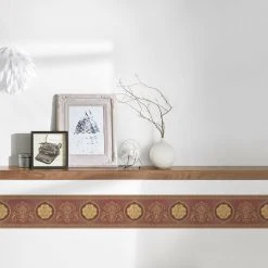 Papier-Borte ONLY BORDERS 10 - rot-gold - 5 Meter -Baumarkt Verkaufsgeschäft 9004618900 04 1600Wx1600H