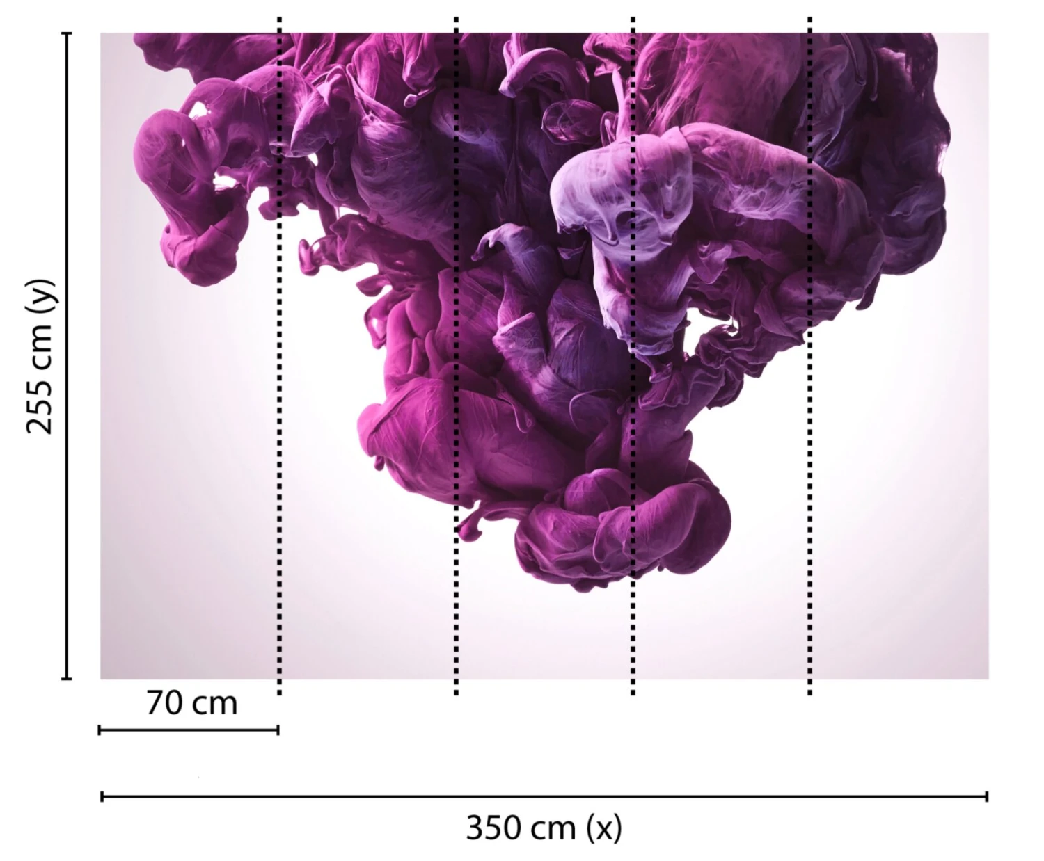 Fototapete DESIGNWALLS - lila-weiß - Modern Art - 2,55 Meter 2 Fototapete DESIGNWALLS - lila-weiß - Modern Art - 2,55 Meter – Bild 2
