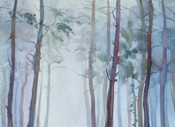 Fototapete DESIGNWALLS - blau-grün - Wald - 2,55 Meter