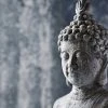 Fototapete DESIGNWALLS - blau-grau - Buddha - 2,55 Meter