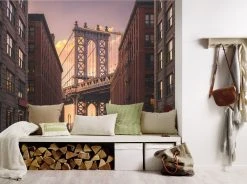 Fototapete DESIGNWALLS - braun-grau - Brooklyn Bridge - 2,55 Meter -Baumarkt Verkaufsgeschäft 9004624300 03 1600Wx1600H