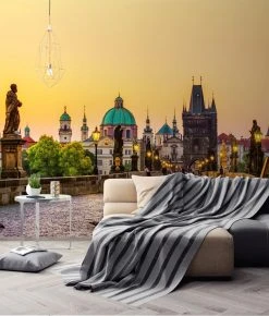 Fototapete DESIGNWALLS - gelb-grün - Prag - 2,55 Meter -Baumarkt Verkaufsgeschäft 9004624700 03 1600Wx1600H