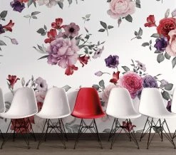 Fototapete DESIGNWALLS - rosa-weiß - Blumen - 2,55 Meter -Baumarkt Verkaufsgeschäft 9004627200 03 1600Wx1600H