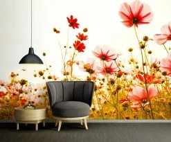 Fototapete DESIGNWALLS - grün-rosa - Blumen - 2,55 Meter -Baumarkt Verkaufsgeschäft 9004627500 03 1600Wx1600H