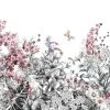 Fototapete DESIGNWALLS - rosa-grau - Blumen - 2,55 Meter