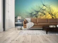 Fototapete DESIGNWALLS - blau-schwarz - Blumen - 2,55 Meter -Baumarkt Verkaufsgeschäft 9004627800 03 1600Wx1600H