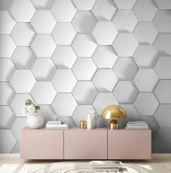 Fototapete DESIGNWALLS - grau - 3D-Art - 2,55 Meter -Baumarkt Verkaufsgeschäft 9004629700 03 1600Wx1600H