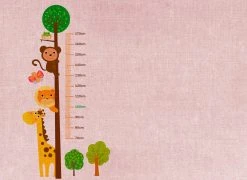 Fototapete DESIGNWALLS - rosa-braun - Kinderzimmer - 2,55 Meter