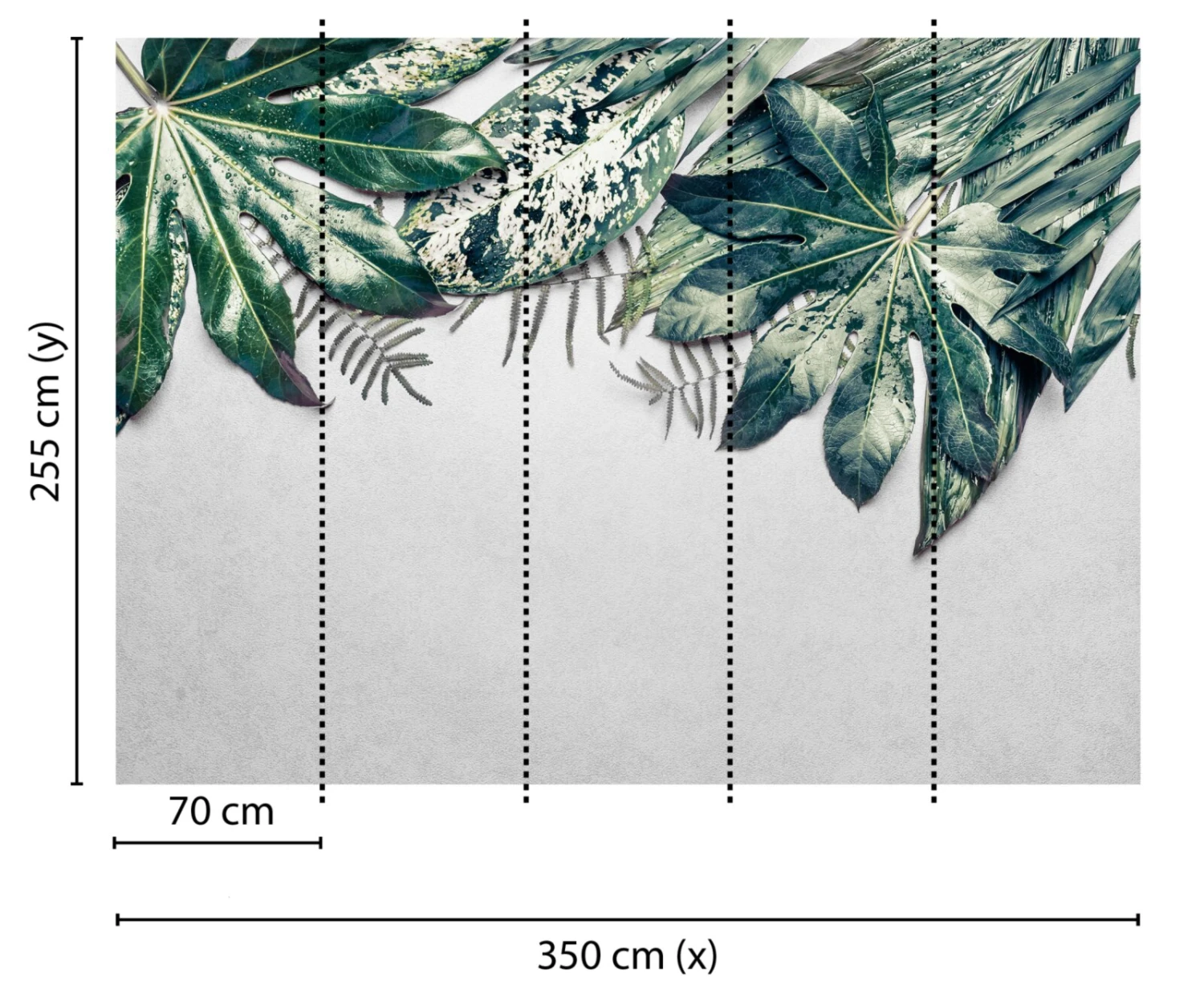 Fototapete DESIGNWALLS - blau-grün - Pflanzen - 2,55 Meter 2 Fototapete DESIGNWALLS - blau-grün - Pflanzen - 2,55 Meter – Bild 2