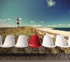 Fototapete DESIGNWALLS - grün-blau - Strand - 2,55 Meter -Baumarkt Verkaufsgeschäft 9004631200 03 1600Wx1600H