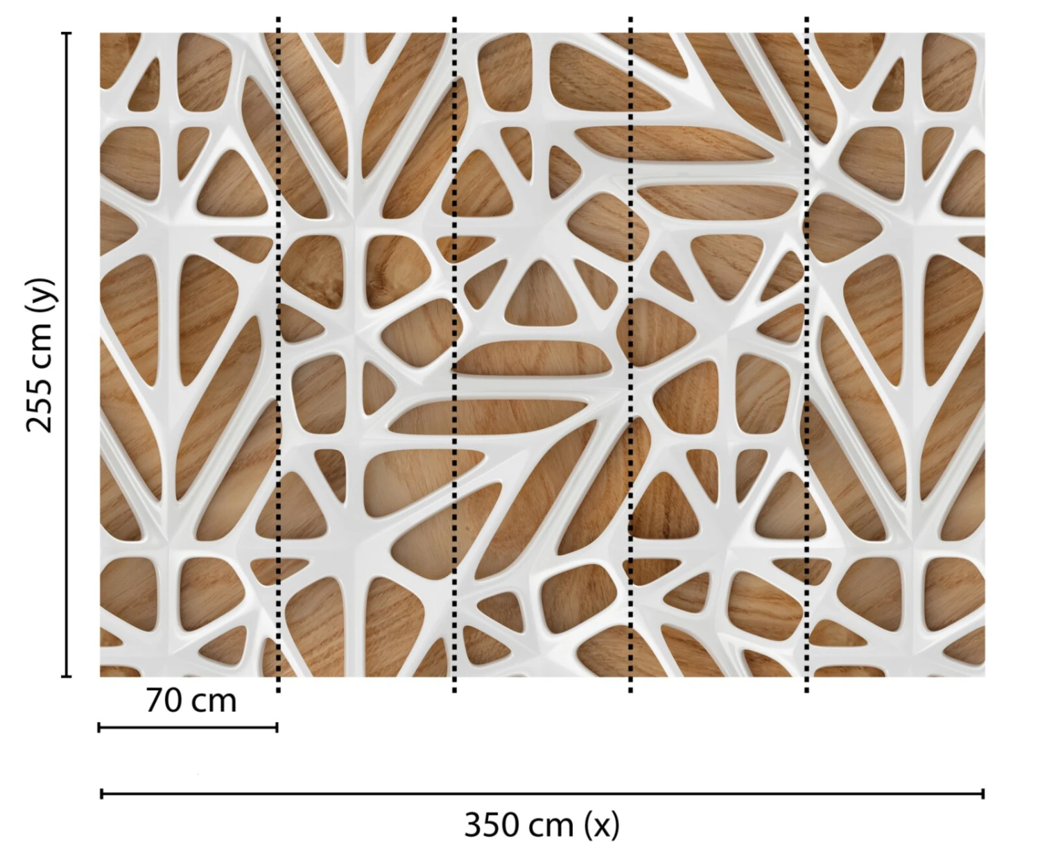 Fototapete DESIGNWALLS - weiß-braun - 3D-Art - 2,55 Meter 2 Fototapete DESIGNWALLS - weiß-braun - 3D-Art - 2,55 Meter – Bild 2