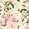 Fototapete DESIGNWALLS - creme-rosa - Blumen - 2,55 Meter