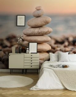 Fototapete DESIGNWALLS - grau-blau-beige - Steine - 2,55 Meter -Baumarkt Verkaufsgeschäft 9004635300 03 1600Wx1600H