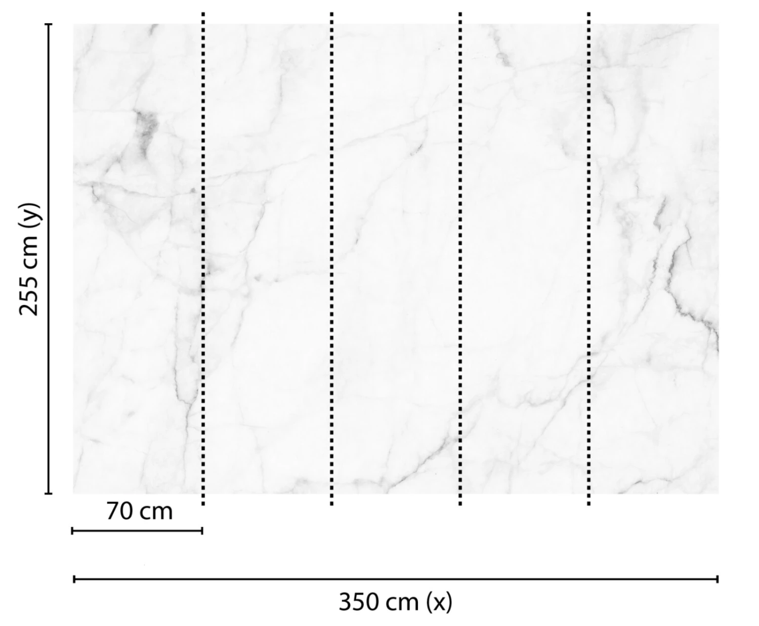 Fototapete DESIGNWALLS - weiß-grau - Marmor - 2,55 Meter 2 Fototapete DESIGNWALLS - weiß-grau - Marmor - 2,55 Meter – Bild 2