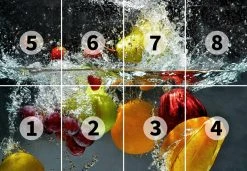 Fototapete DESIGNWALLS 2.0 - bunt-gelb - Früchte - 2,5 Meter -Baumarkt Verkaufsgeschäft 9004637400 03 1600Wx1600H