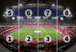Fototapete DESIGNWALLS 2.0 - rot-grün - FCB Stadion - 2,5 Meter -Baumarkt Verkaufsgeschäft 9004637600 03 1600Wx1600H