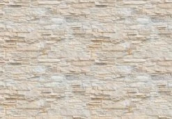 Fototapete DESIGNWALLS 2.0 - beige/creme-weiß - Steinwand - 2,5 Meter