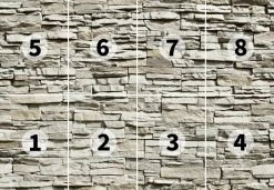 Fototapete DESIGNWALLS 2.0 - grau - Steinmauer - 2,5 Meter -Baumarkt Verkaufsgeschäft 9004638400 03 1600Wx1600H