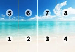 Fototapete DESIGNWALLS 2.0 - türkis-weiß - Strand - 2,5 Meter -Baumarkt Verkaufsgeschäft 9004639900 03 1600Wx1600H