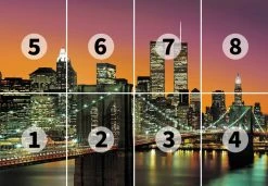 Fototapete DESIGNWALLS 2.0 - schwarz-orange - New York - 2,5 Meter -Baumarkt Verkaufsgeschäft 9004640600 03 1600Wx1600H