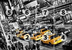 Fototapete DESIGNWALLS 2.0 - gelb-schwarz - New York - 2,5 Meter -Baumarkt Verkaufsgeschäft 9004640700 03 1600Wx1600H