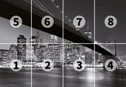 Fototapete DESIGNWALLS 2.0 - schwarz-weiß - New York - 2,5 Meter -Baumarkt Verkaufsgeschäft 9004640900 03 1600Wx1600H