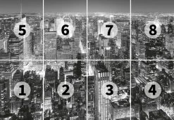 Fototapete DESIGNWALLS 2.0 - New-York - schwarz-weiß - 2,5 Meter -Baumarkt Verkaufsgeschäft 9004641000 03 1600Wx1600H