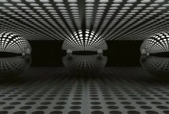 Fototapete DESIGNWALLS 2.0 - schwarz-grau - 3D-Art - 2,6 Meter