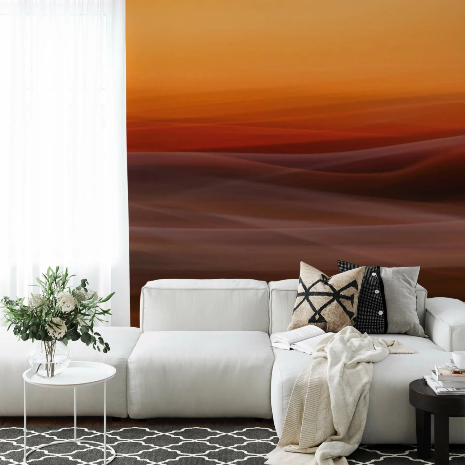 Fototapete DESIGNWALLS 2.0 - orange-gelb - Nebel - 2,6 Meter 2 Fototapete DESIGNWALLS 2.0 - orange-gelb - Nebel - 2,6 Meter – Bild 2